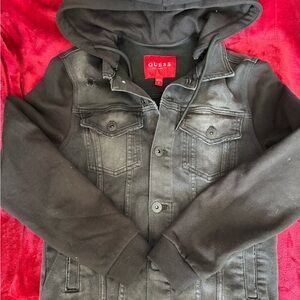 GUESS Men's Charcoal Hooded Jacket